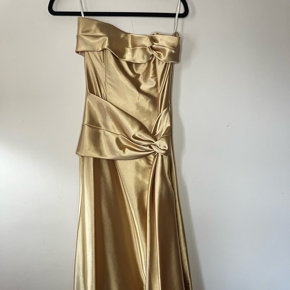 Vintage Champagne Prom Gown | Gorgeous Gold Formal Dress